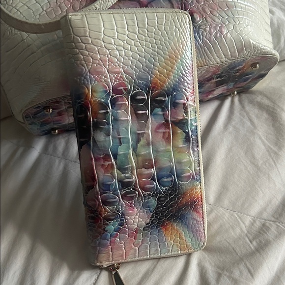 Brahmín Elegant Cream and Multicolor Women's Tote and Wallet Set - Picture 9 of 13